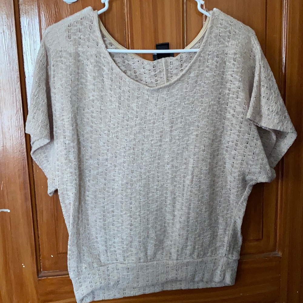 Tan Knit Blouse